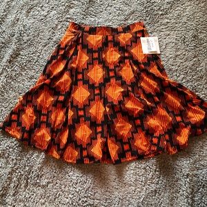 NWT LULAROE MADISON SKIRT / ORANGE, RED, AND BLACK
